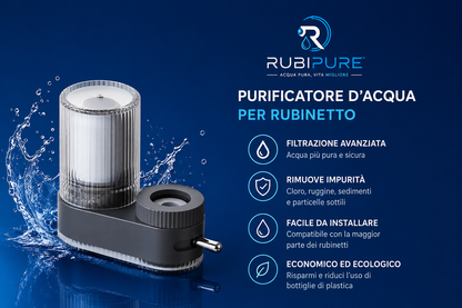 RubiPure – Purificatore d'Acqua per Rubinetto