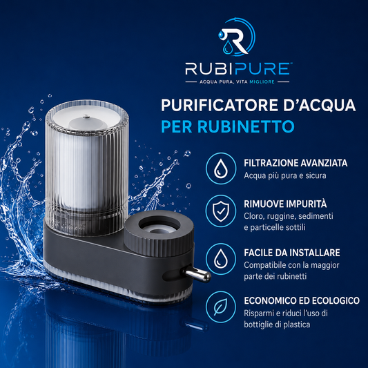RubiPure – Purificatore d'Acqua per Rubinetto